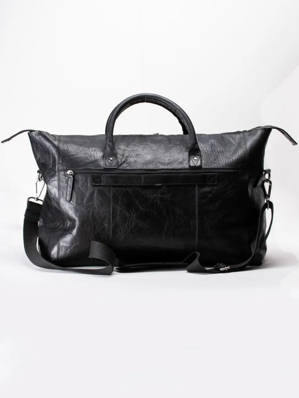 Springfield - Svart weekend bag i skinn
