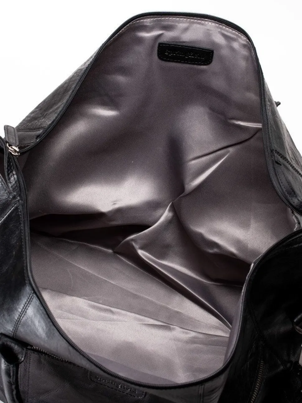Springfield - Svart weekend bag i skinn