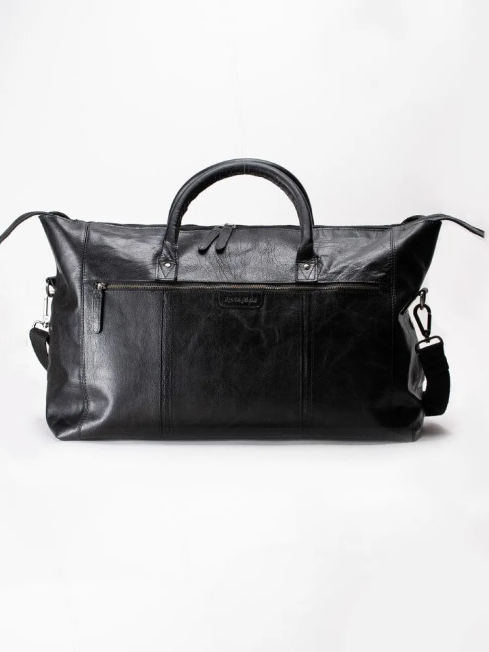 Springfield - Svart weekend bag i skinn