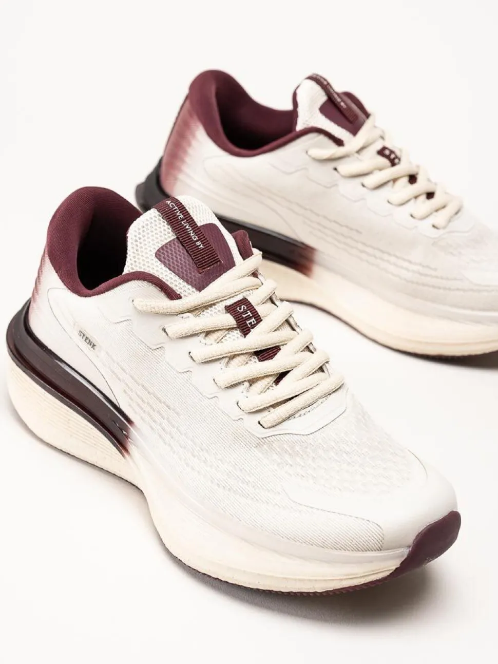 STENK - Alsen - Offwhite sportiga sneakers