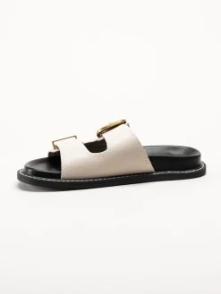 Steve Madden - Arch-E - Beige slip in sandaler i skinn