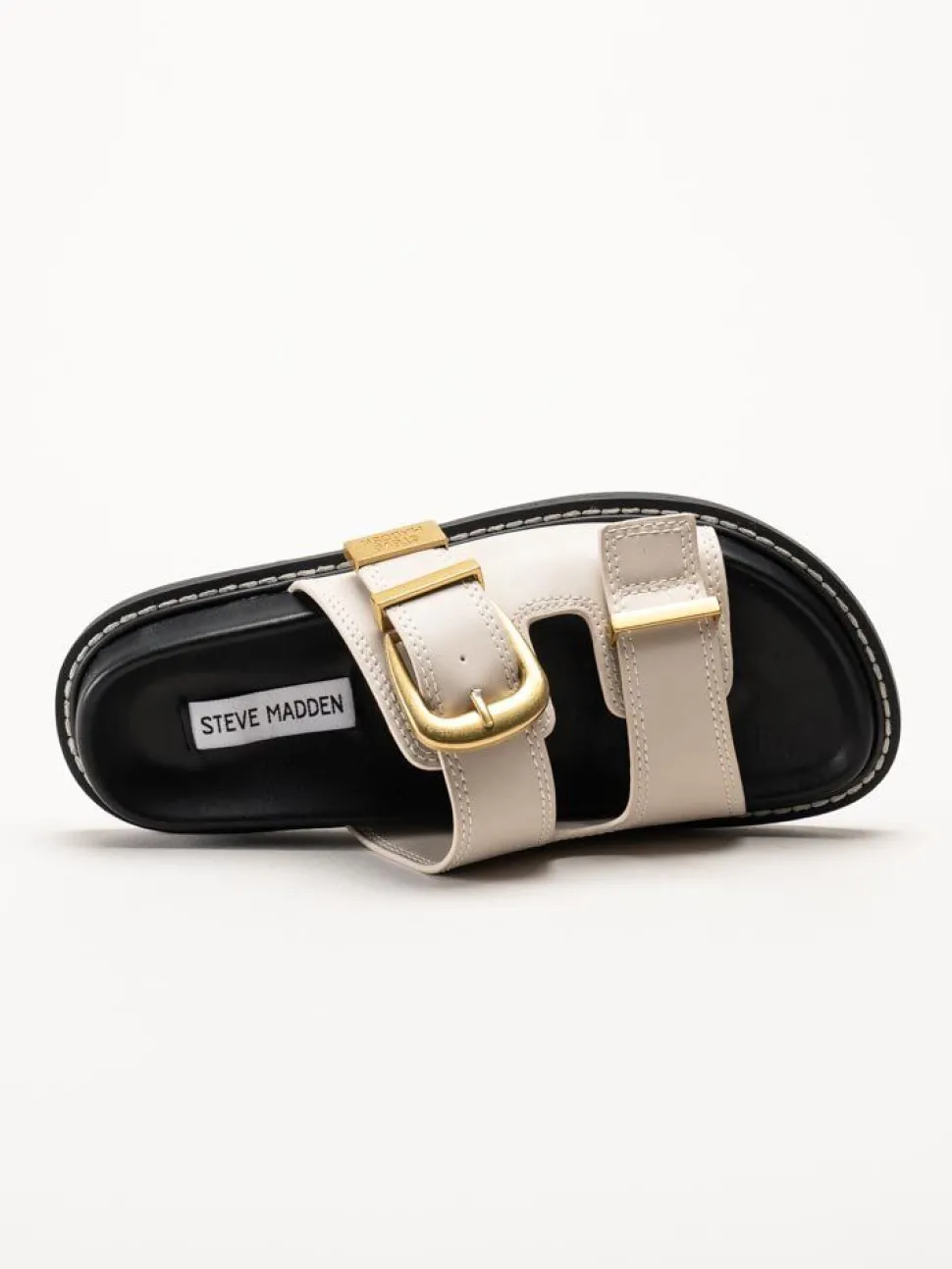 Steve Madden - Arch-E - Beige slip in sandaler i skinn
