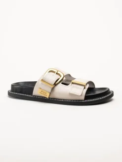 Steve Madden - Arch-E - Beige slip in sandaler i skinn