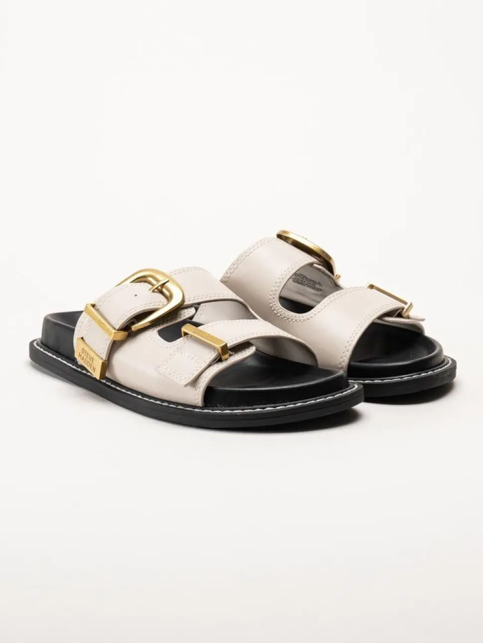 Steve Madden - Arch-E - Beige slip in sandaler i skinn