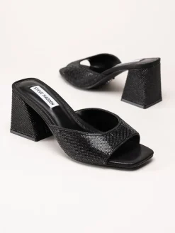 Steve Madden - Glowing-R - Svarta mules med strass