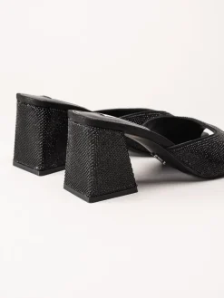 Steve Madden - Glowing-R - Svarta mules med strass