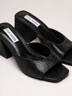 Steve Madden - Glowing-R - Svarta mules med strass