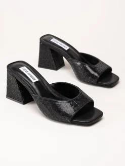Steve Madden - Glowing-R - Svarta mules med strass