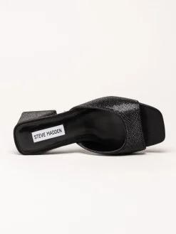 Steve Madden - Glowing-R - Svarta mules med strass