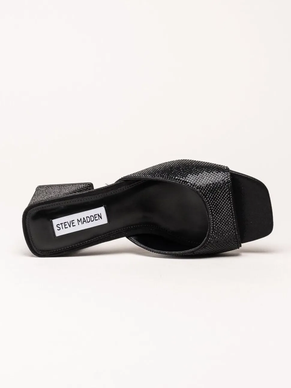Steve Madden - Glowing-R - Svarta mules med strass