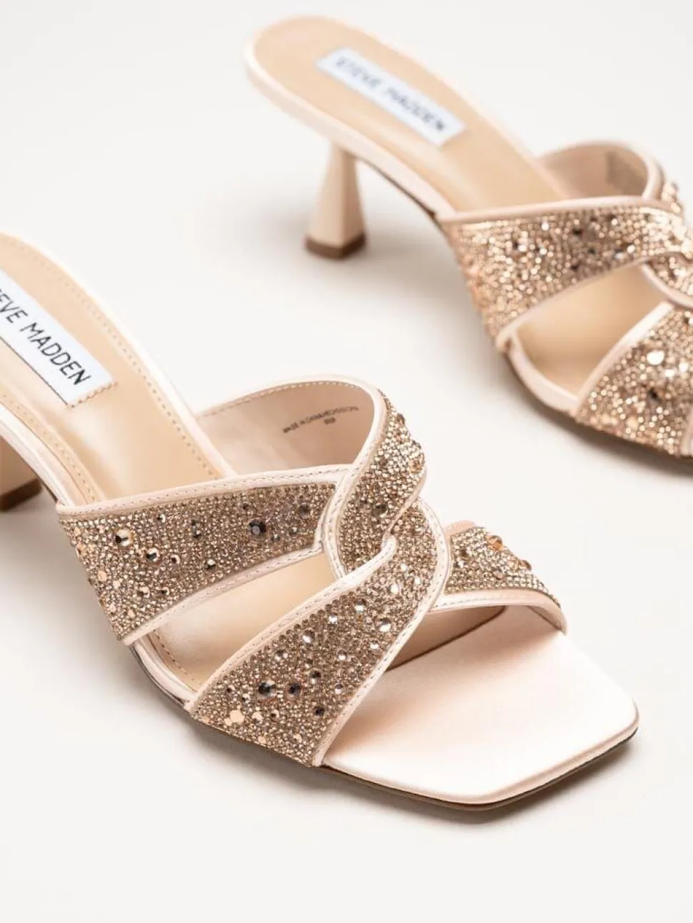 Steve Madden - Roséguldfärgade slip in sandaletter