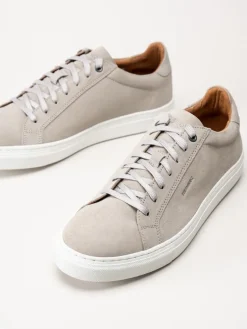 Strömberg - Arezzo - Ljusgrå sneakers i mocka