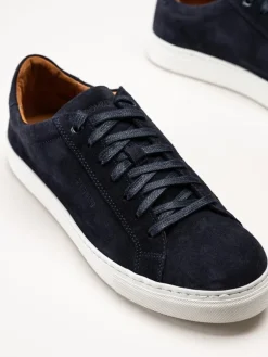 Strömberg - Arezzo - Mörkblå sneakers i mocka