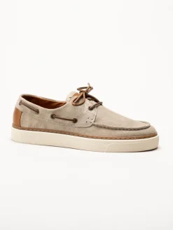 Strömberg - Riviera - Beige lågskor i mocka