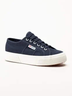 Superga - 2750 Cotu Classic - Mörkblå platåsneakers i textil