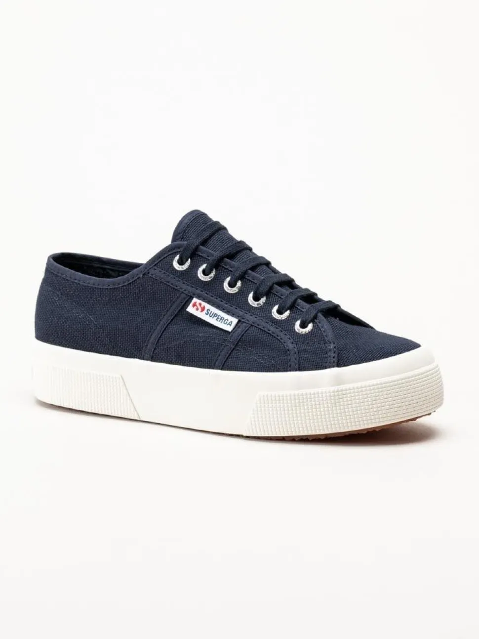 Superga - 2750 Cotu Classic - Mörkblå platåsneakers i textil
