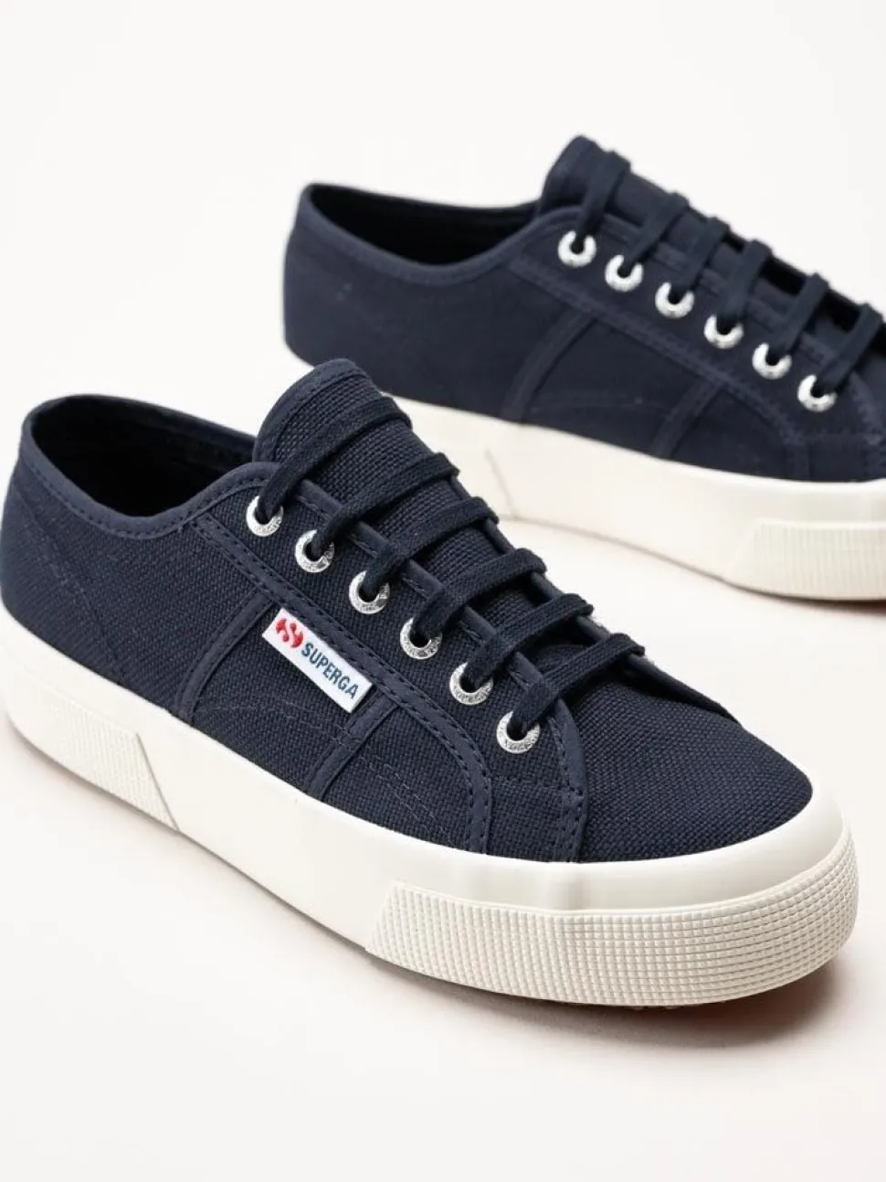 Superga - 2750 Cotu Classic - Mörkblå platåsneakers i textil