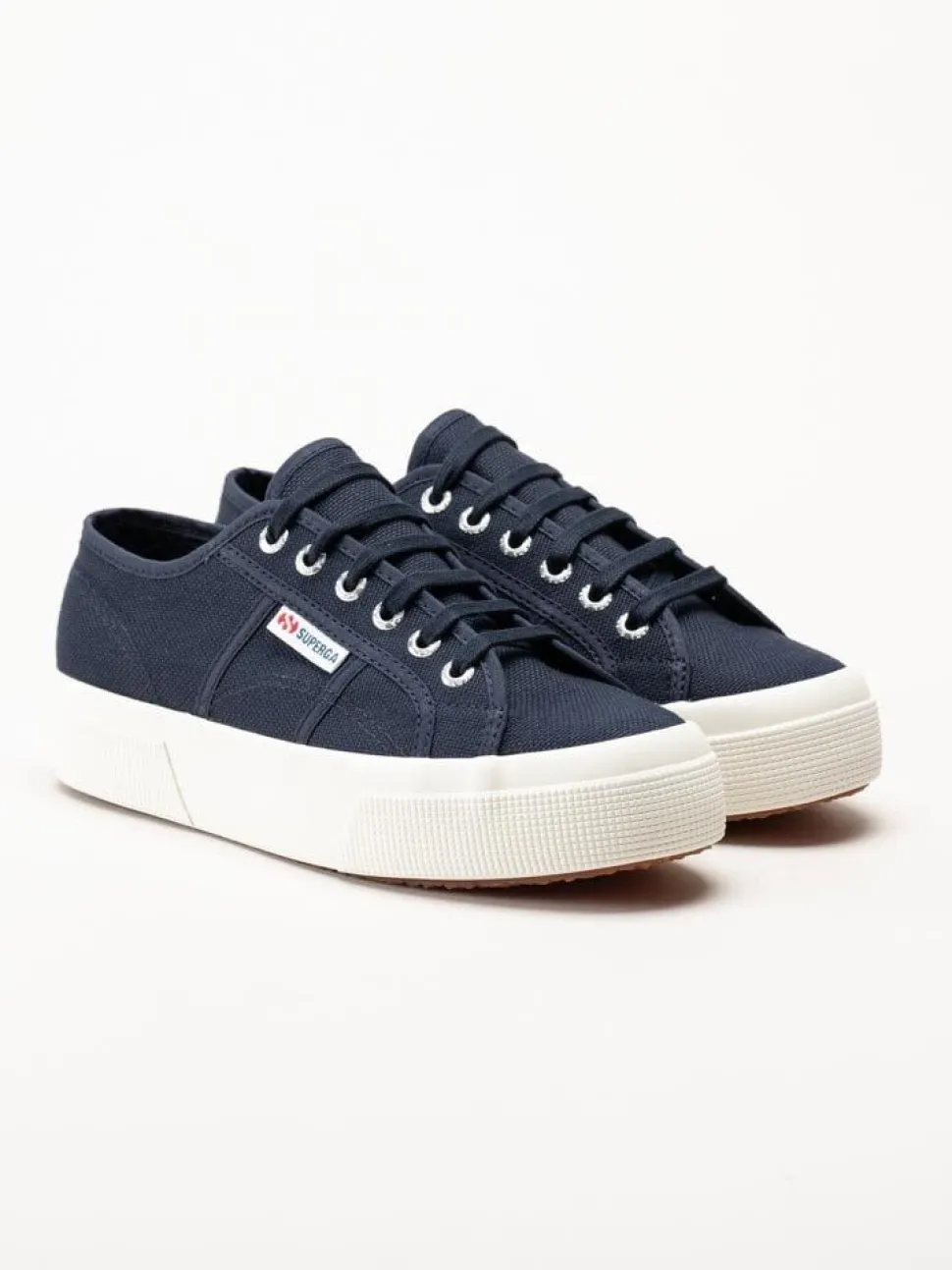 Superga - 2750 Cotu Classic - Mörkblå platåsneakers i textil