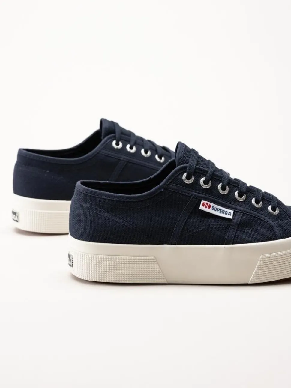 Superga - 2750 Cotu Classic - Mörkblå platåsneakers i textil