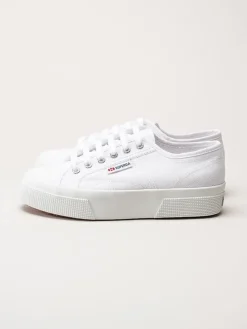 Superga - 2740 Platform - Vita platåsneakers i textil