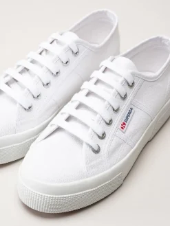 Superga - 2740 Platform - Vita platåsneakers i textil