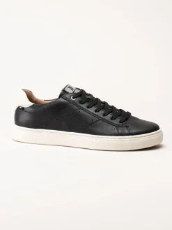 Svarta sneakers i skinn