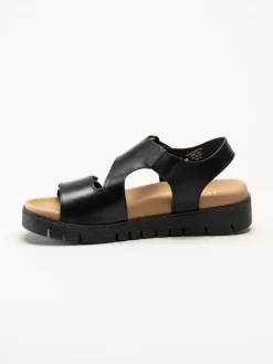 Sweeks - Gabriela - Svarta sandaler i skinn