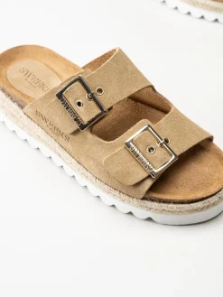 Sweeks - Sonja - Beige sandaler i mocka