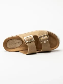 Sweeks - Sonja - Beige sandaler i mocka