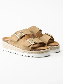 Sweeks - Sonja - Beige sandaler i mocka