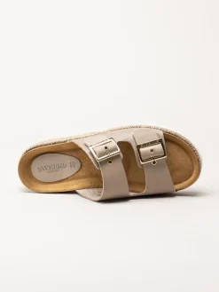 Sweeks - Sonja - Beige slip in sandaler i skinn