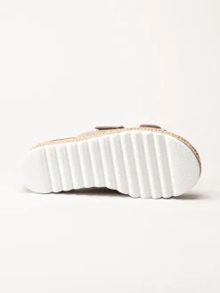 Sweeks - Sonja - Beige slip in sandaler i skinn