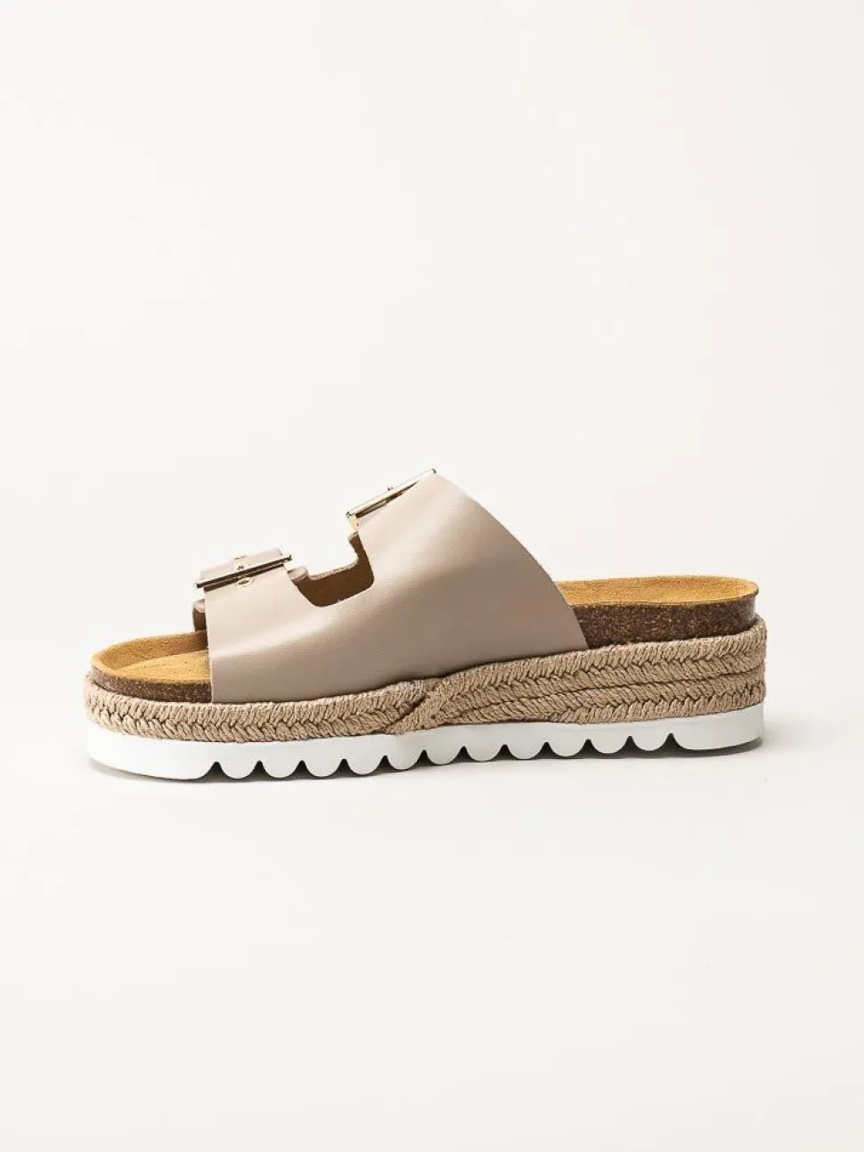 Sweeks - Sonja - Beige slip in sandaler i skinn