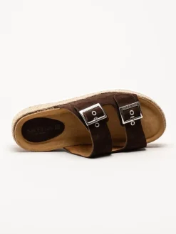 Sweeks - Sonja - Bruna slip in sandaler i mocka