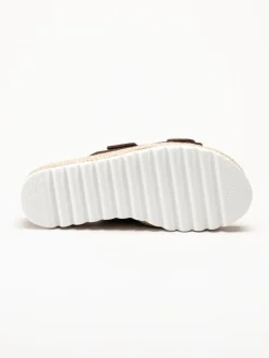 Sweeks - Sonja - Bruna slip in sandaler i mocka