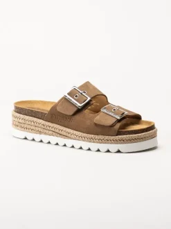 Sweeks - Sonja - Bruna slip in sandaler i mocka
