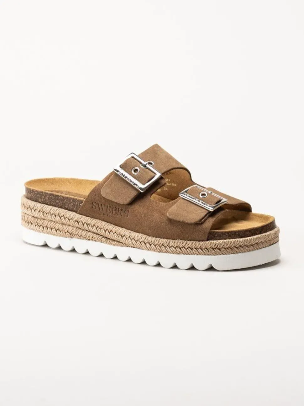 Sweeks - Sonja - Bruna slip in sandaler i mocka