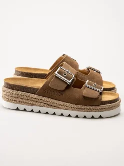 Sweeks - Sonja - Bruna slip in sandaler i mocka
