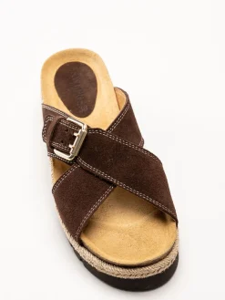Sweeks - Sonja Cross - Mörkbruna sandaler i mocka
