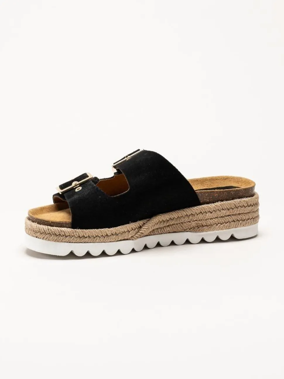 Sweeks - Sonja - Svarta slip in sandaler i mocka