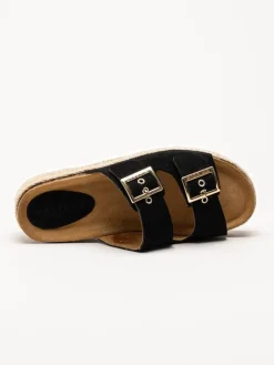 Sweeks - Sonja - Svarta slip in sandaler i mocka