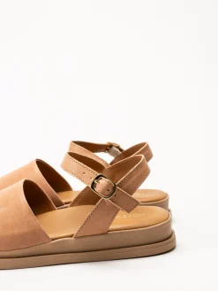Ten Points - Alma - Ljusbruna skinnsandaler