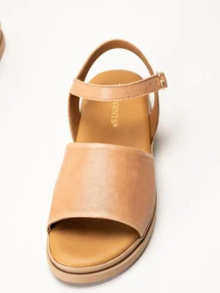 Ten Points - Alma - Ljusbruna skinnsandaler