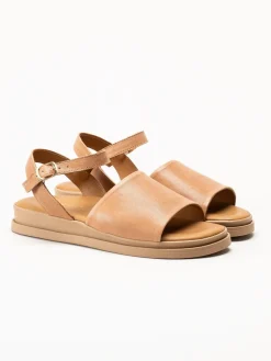 Ten Points - Alma - Ljusbruna skinnsandaler