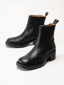 Ten Points - Ingrid - Svarta boots i skinn