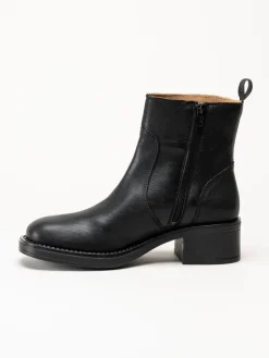 Ten Points - Ingrid - Svarta boots i skinn