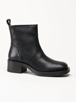 Ten Points - Ingrid - Svarta boots i skinn