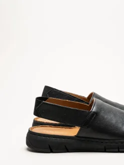 Ten Points - Julia - Svarta sandaler i skinn