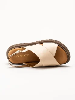 Ten Points - Mona - Beige skinnsandaler