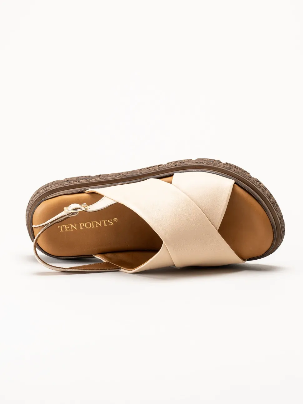 Ten Points - Mona - Beige skinnsandaler